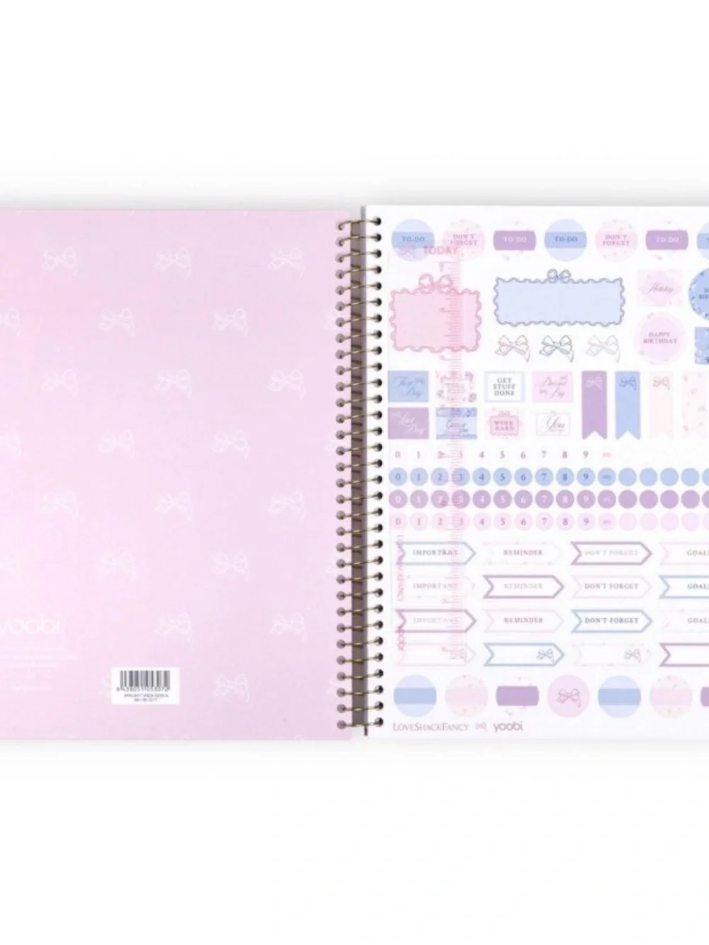 LoveShackFancy x Target - Yoobi Ribbon Rosa Teacher Planner 8.5” X 11”